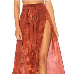 GRACE WRAP SKIRT IN CORAL BAY